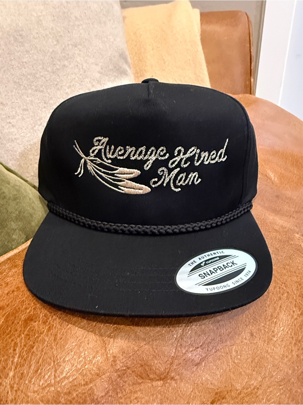 Average Jared Man Black Embroidered Yupoong Classic Cap